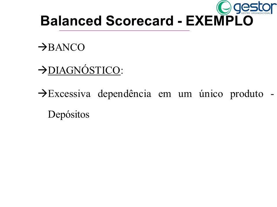 Balanced Scorecard - EXEMPLO