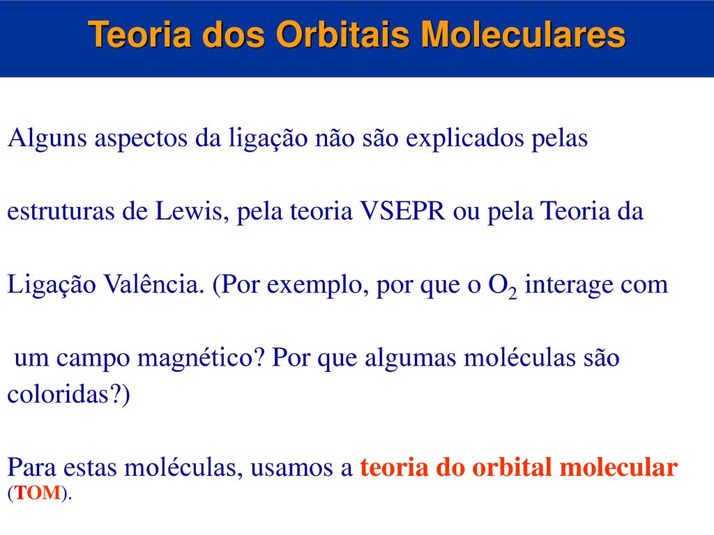 Teoria dos Orbitais Moleculares