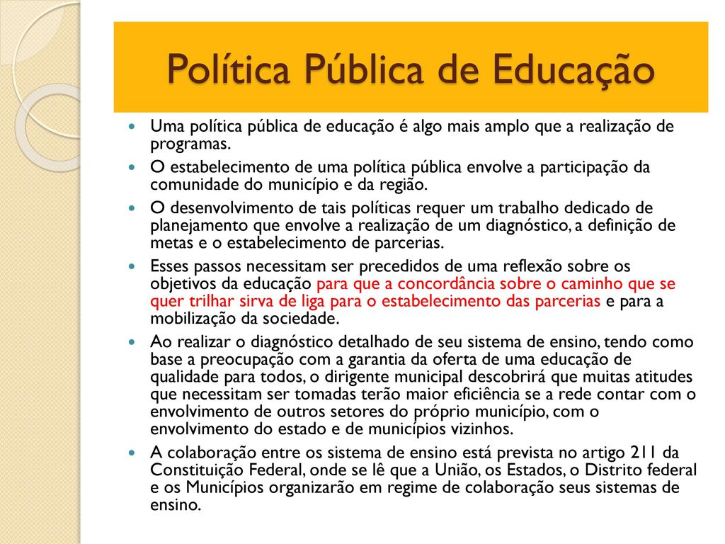 Política Pública de Educação