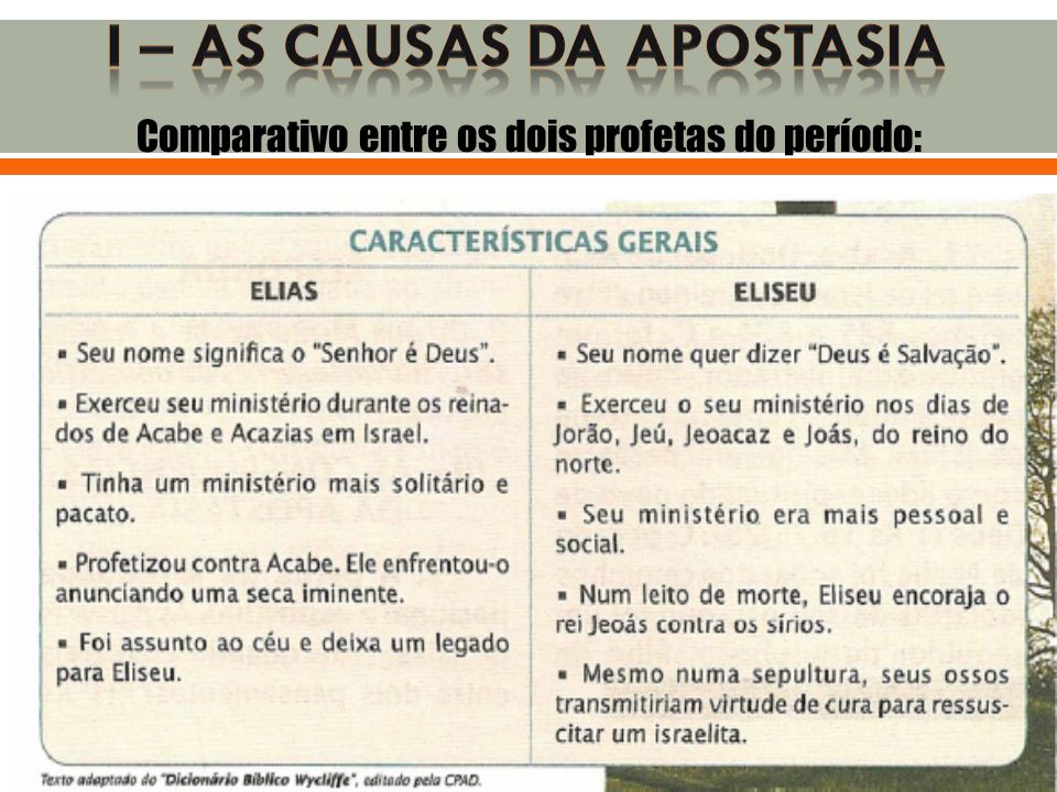 I – as causas da apostasia