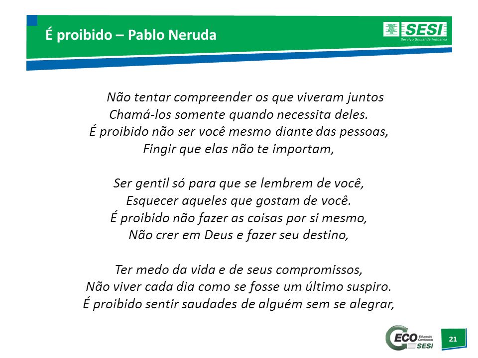 É proibido – Pablo Neruda