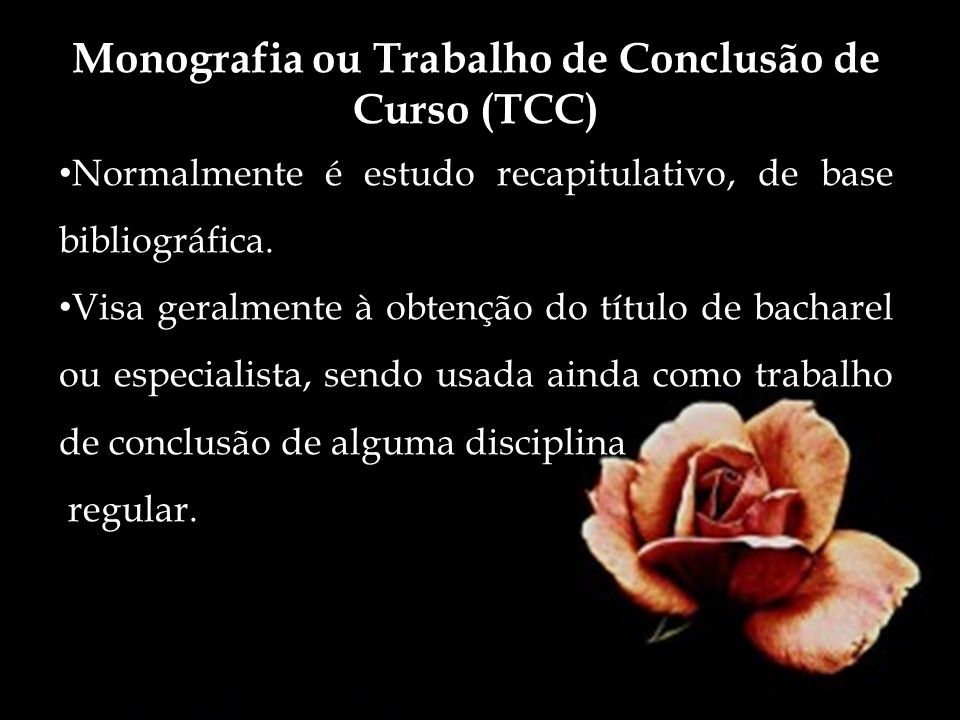 Monografia ou Trabalho de Conclusão de Curso (TCC)
