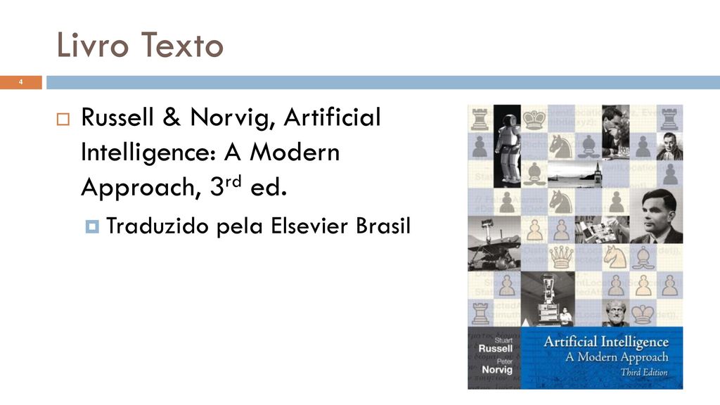 Livro Texto Russell & Norvig, Artificial Intelligence: A Modern Approach, 3rd ed.