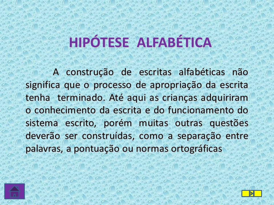 HIPÓTESE ALFABÉTICA