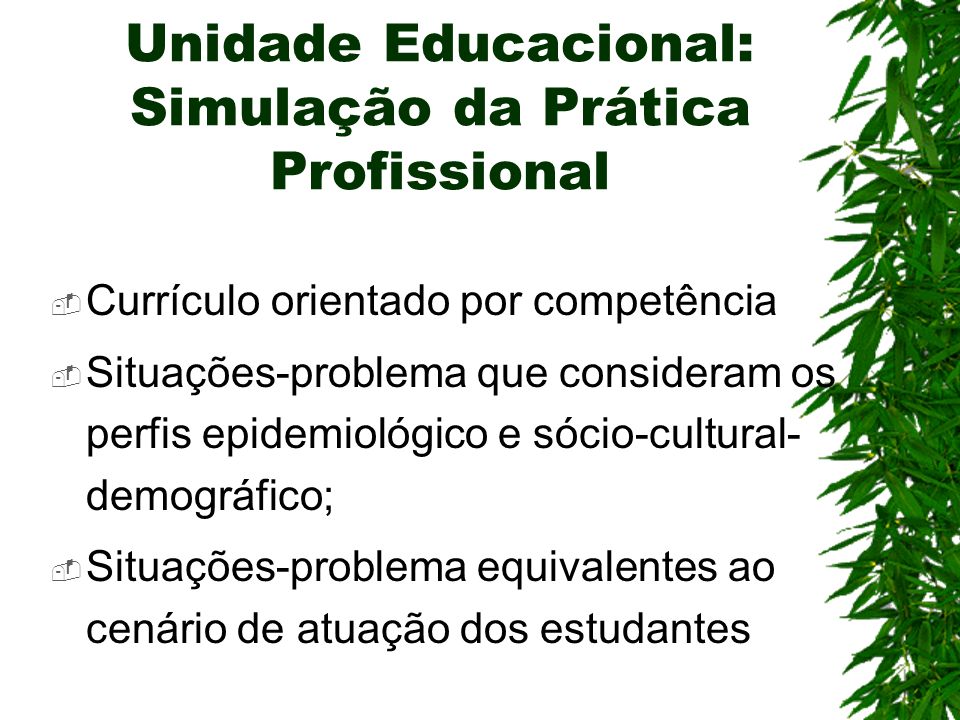 Unidade Educacional: Simulação da Prática Profissional
