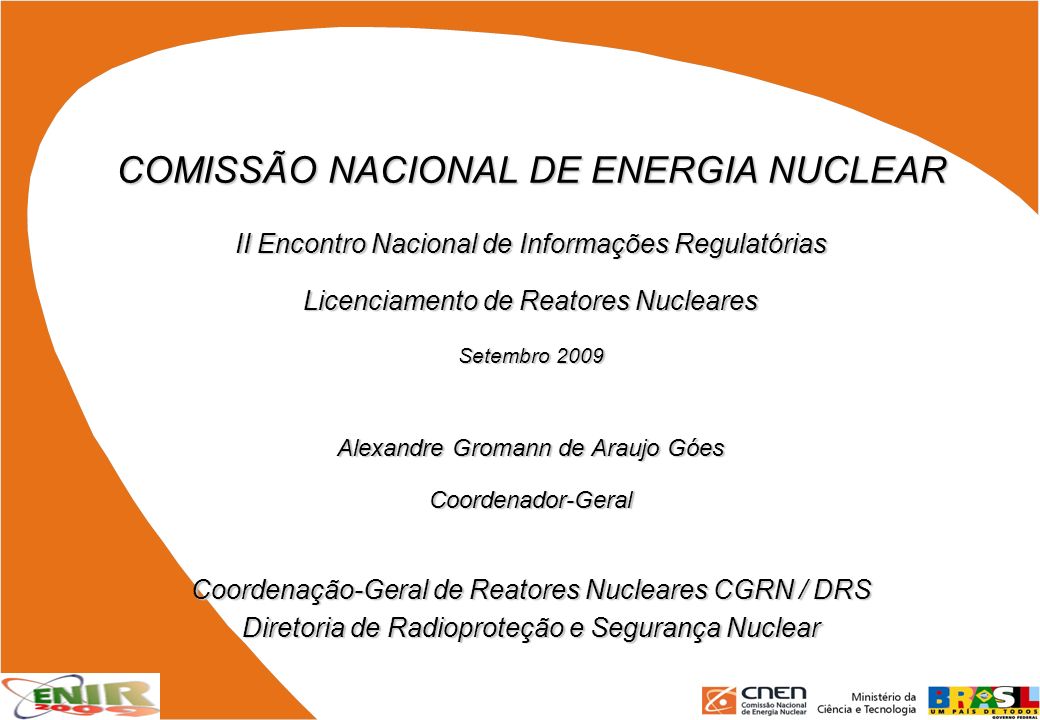 COMISSÃO NACIONAL DE ENERGIA NUCLEAR