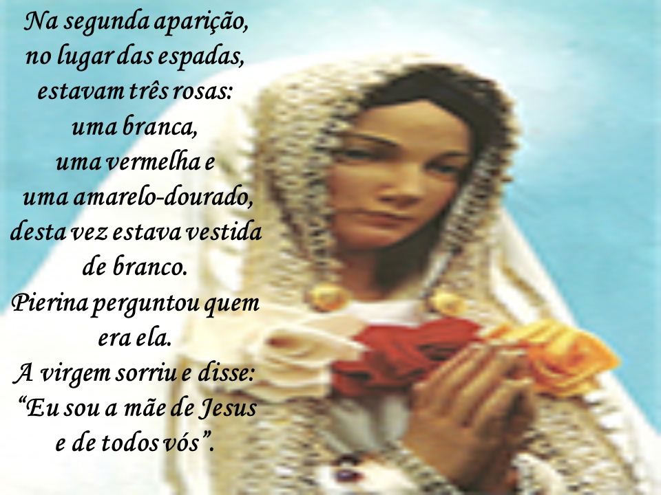no lugar das espadas, estavam três rosas: uma branca, uma vermelha e