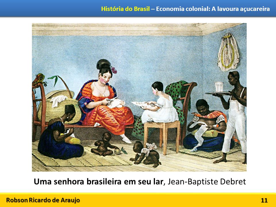 Uma senhora brasileira em seu lar, Jean-Baptiste Debret