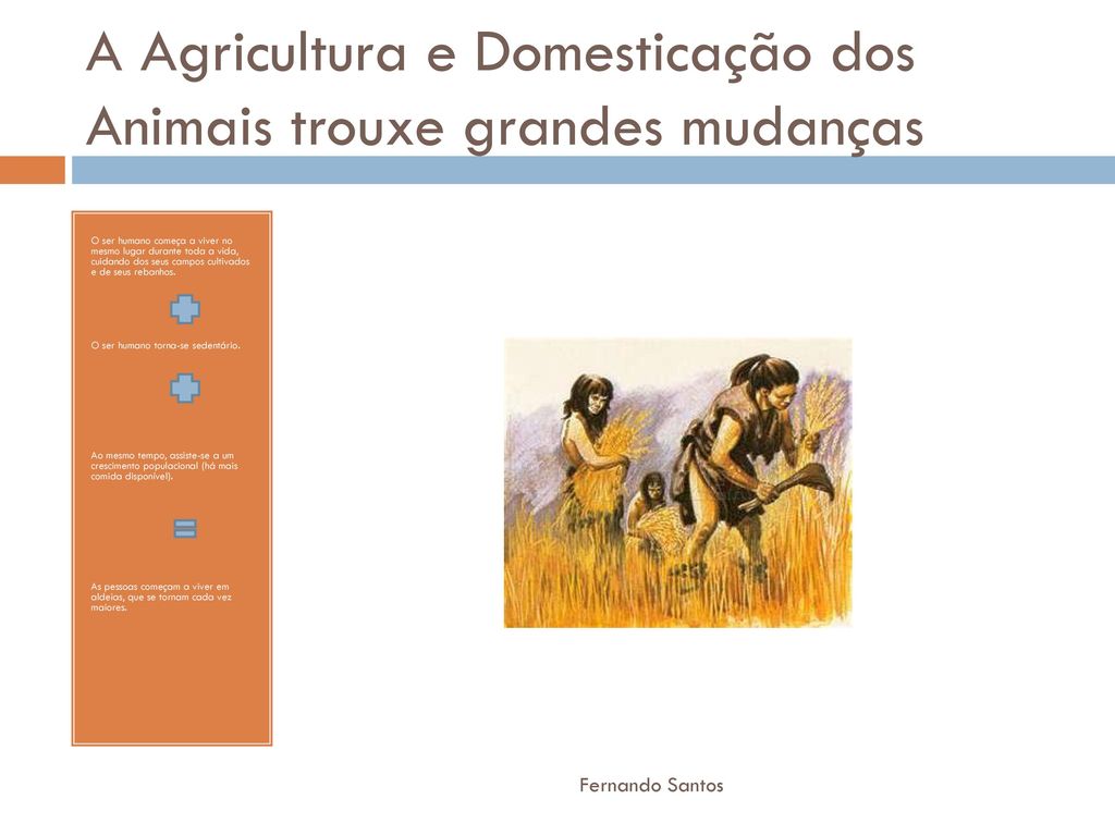 A Agricultura e Domesticação dos Animais trouxe grandes mudanças
