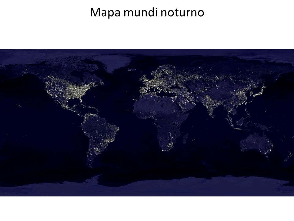 Mapa mundi noturno