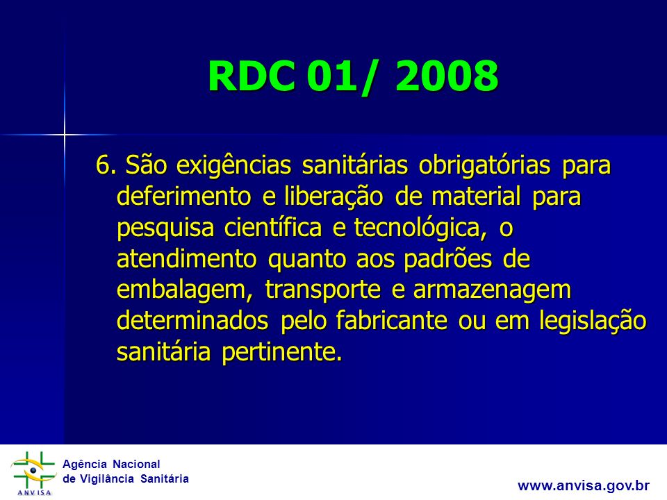 RDC 01/ 2008