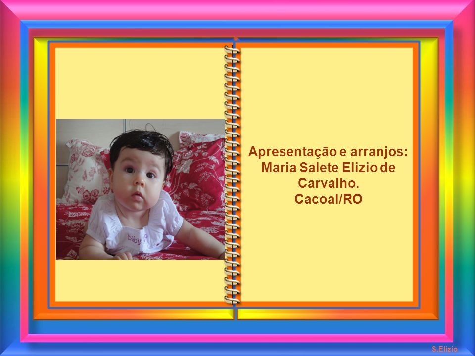 Apresentação e arranjos: Maria Salete Elizio de Carvalho.