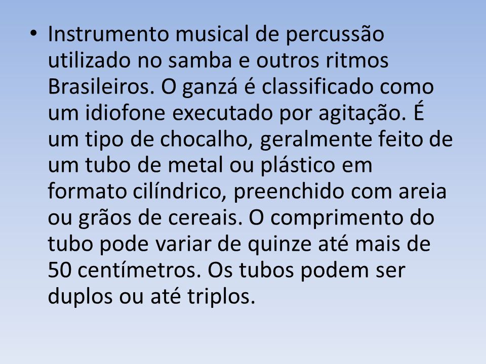 Instrumento musical de percussão utilizado no samba e outros ritmos Brasileiros.