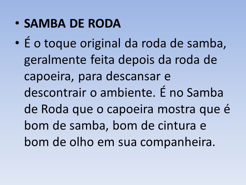 SAMBA DE RODA