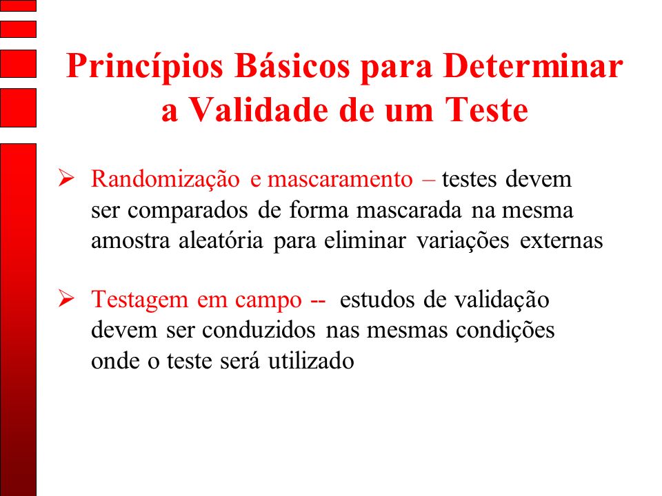 Princípios Básicos para Determinar a Validade de um Teste