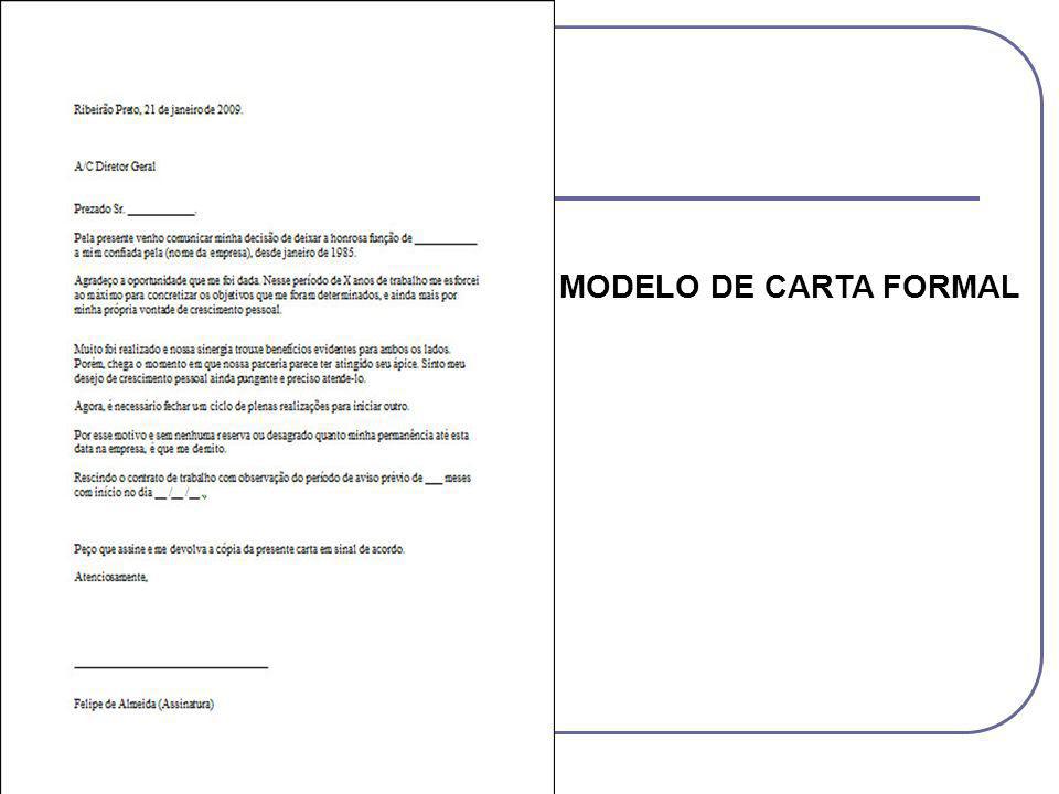 MODELO DE CARTA FORMAL