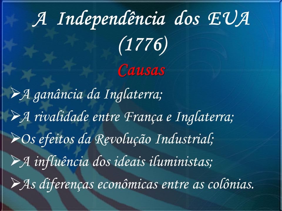 A Independência dos EUA (1776)