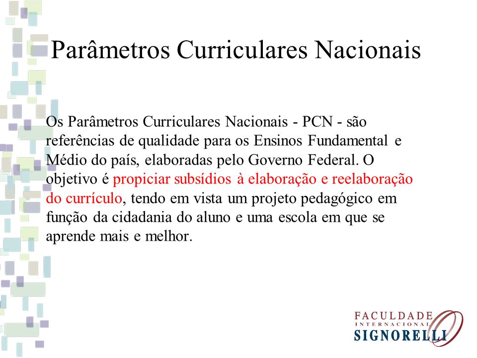 Parâmetros Curriculares Nacionais