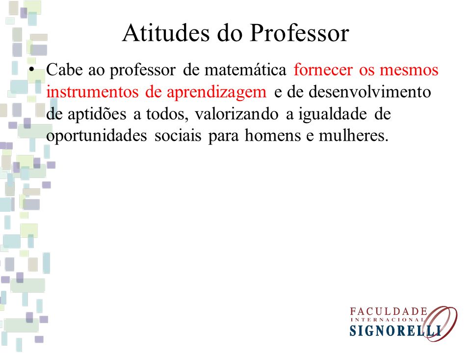 Atitudes do Professor