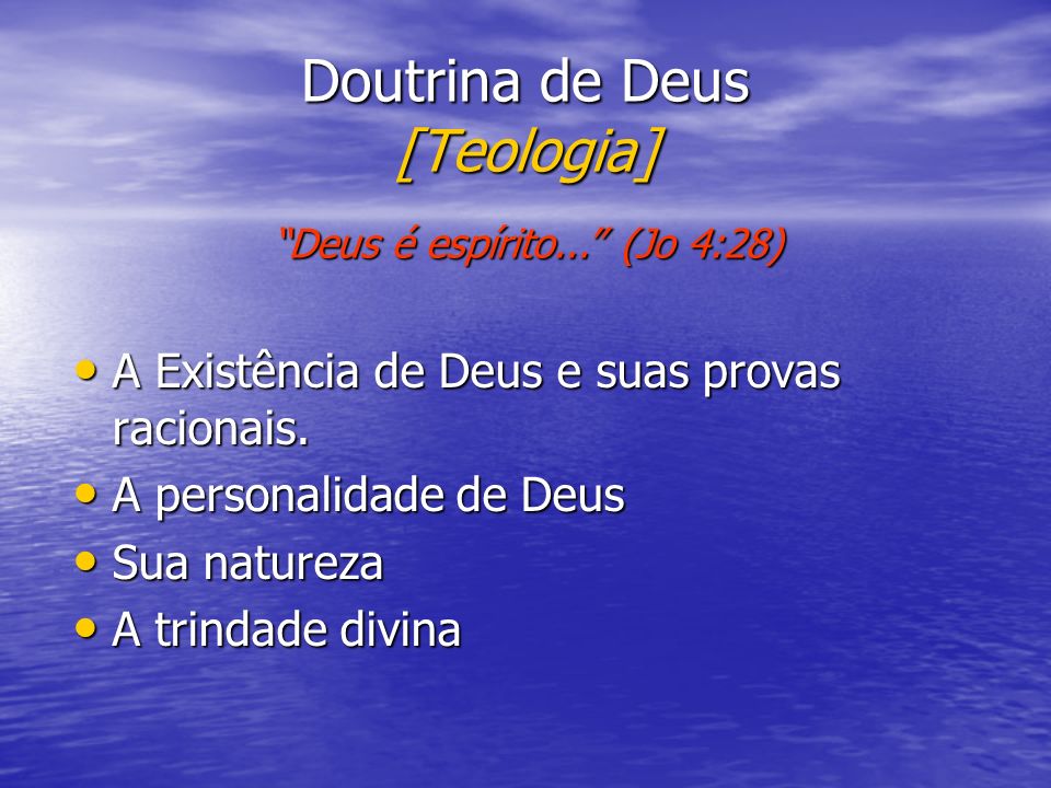 Doutrina de Deus [Teologia]