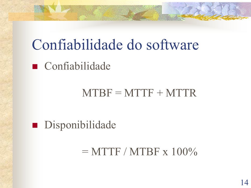 Confiabilidade do software