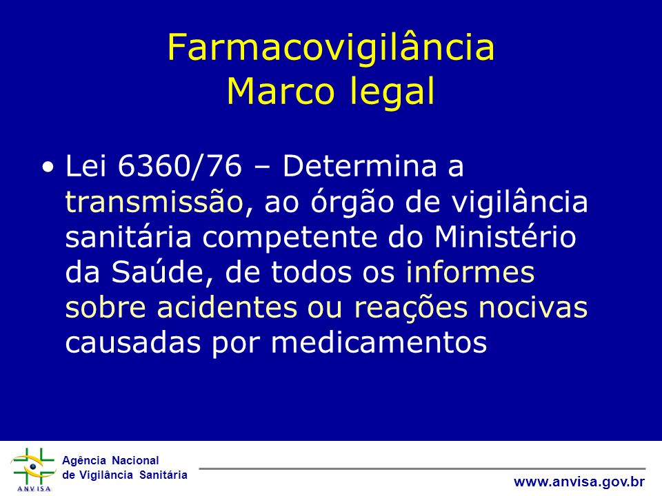 Farmacovigilância Marco legal
