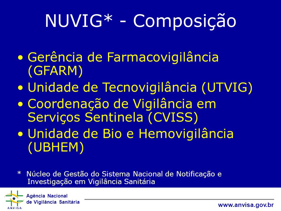 NUVIG* - Composição Gerência de Farmacovigilância (GFARM)
