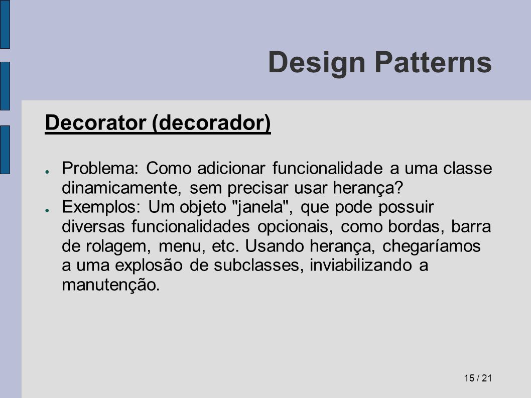 Design Patterns Decorator (decorador)
