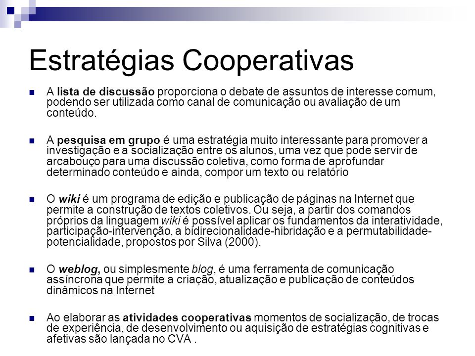 Estratégias Cooperativas