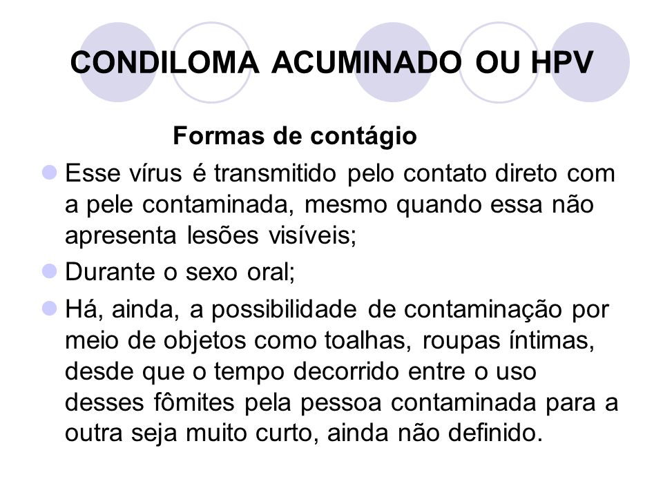 CONDILOMA ACUMINADO OU HPV