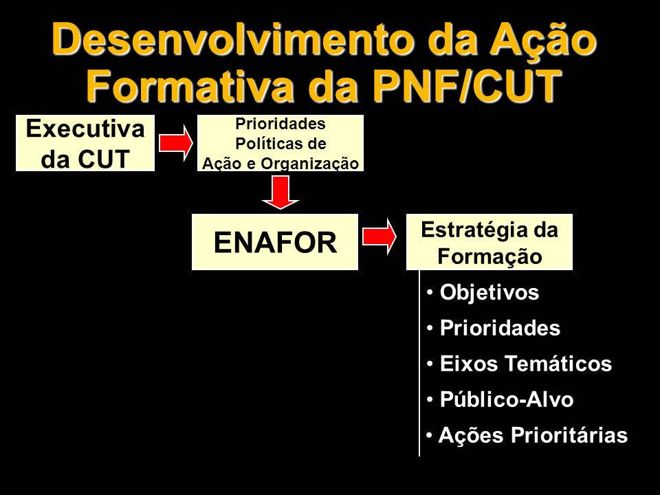 Desenvolvimento da Ação Formativa da PNF/CUT