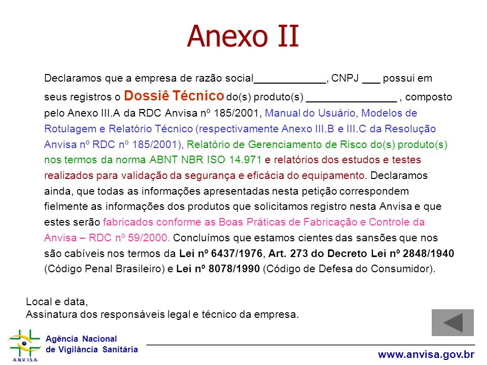 Anexo II