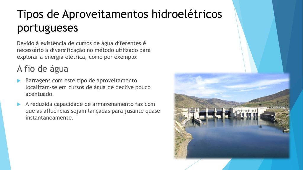 Tipos de Aproveitamentos hidroelétricos portugueses
