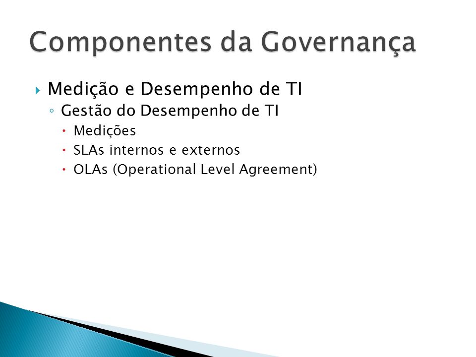 Componentes da Governança