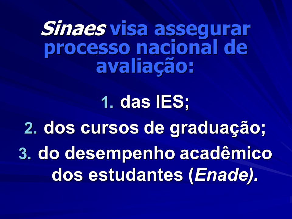 Sinaes visa assegurar processo nacional de avaliação: