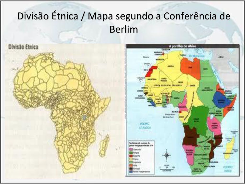 Divisão Étnica / Mapa segundo a Conferência de Berlim