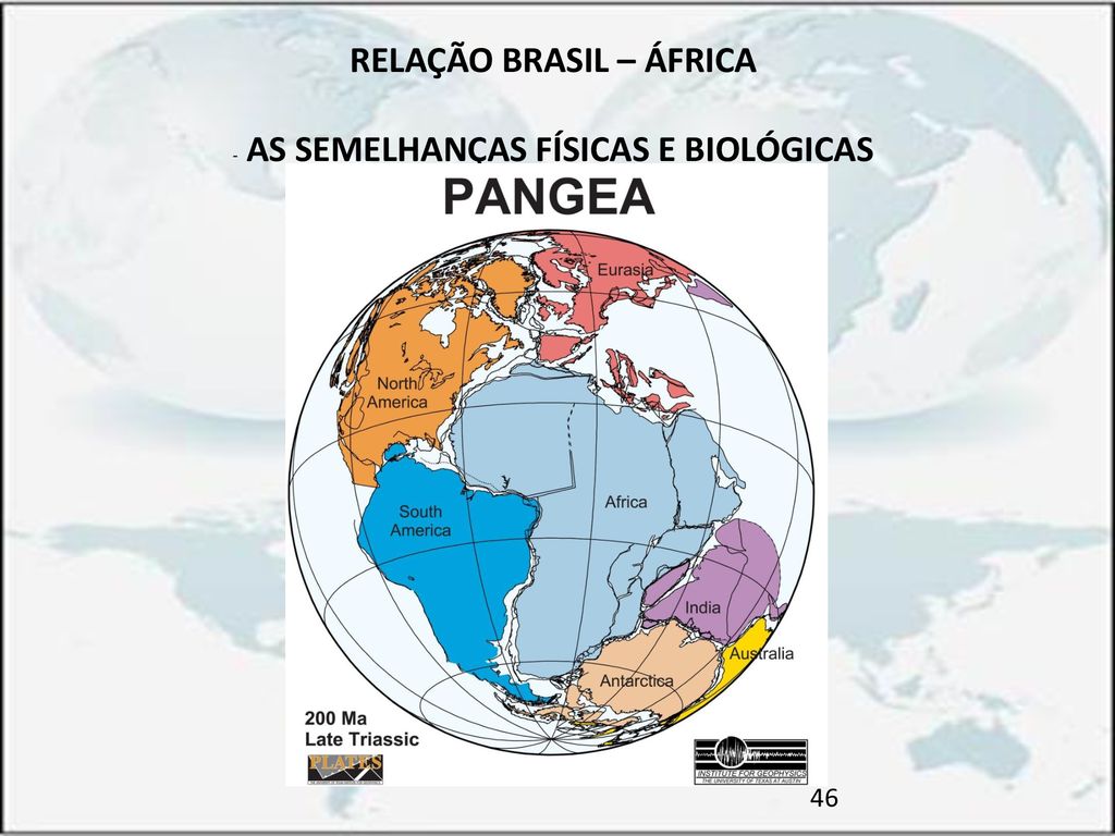 RELAÇÃO BRASIL – ÁFRICA AS SEMELHANÇAS FÍSICAS E BIOLÓGICAS