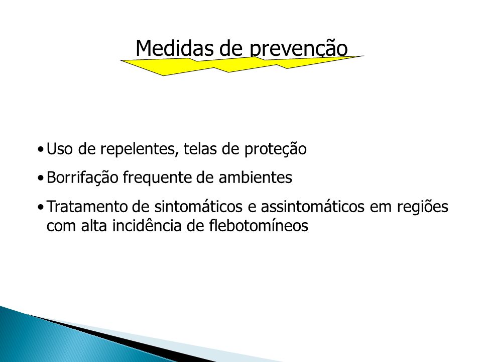 Medidas de prevenção Uso de repelentes, telas de proteção