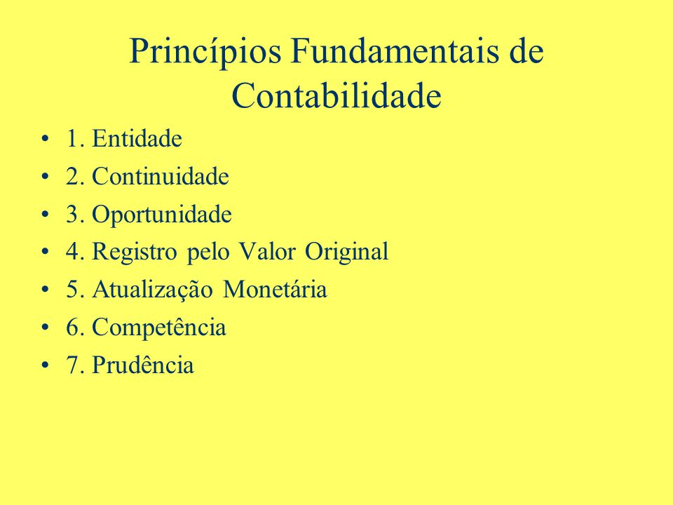 Princípios Fundamentais de Contabilidade