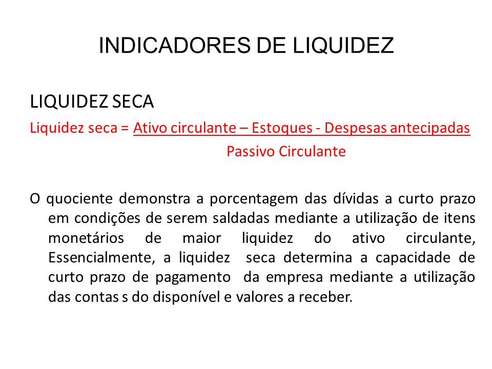INDICADORES DE LIQUIDEZ