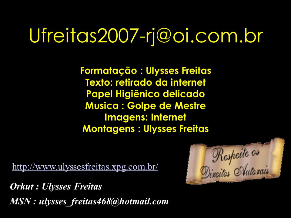 Formatação : Ulysses Freitas