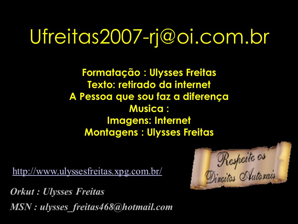 Formatação : Ulysses Freitas