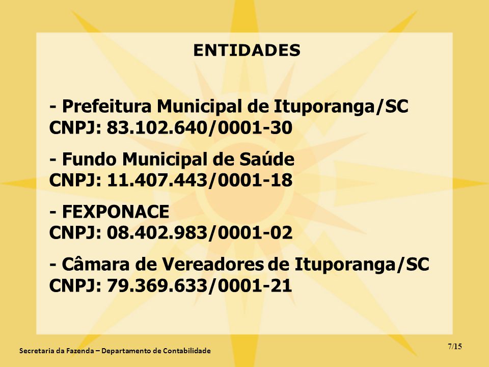 - Prefeitura Municipal de Ituporanga/SC CNPJ: /