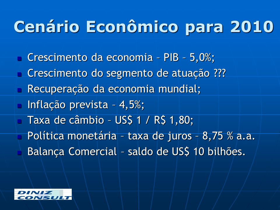 Cenário Econômico para 2010
