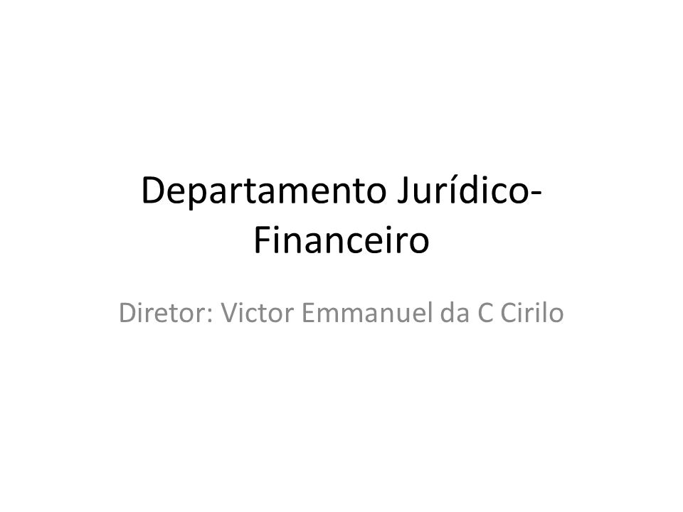 Departamento Jurídico-Financeiro