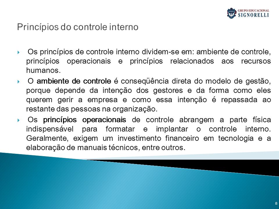 Princípios do controle interno