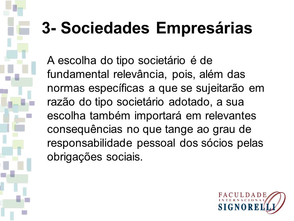 3- Sociedades Empresárias