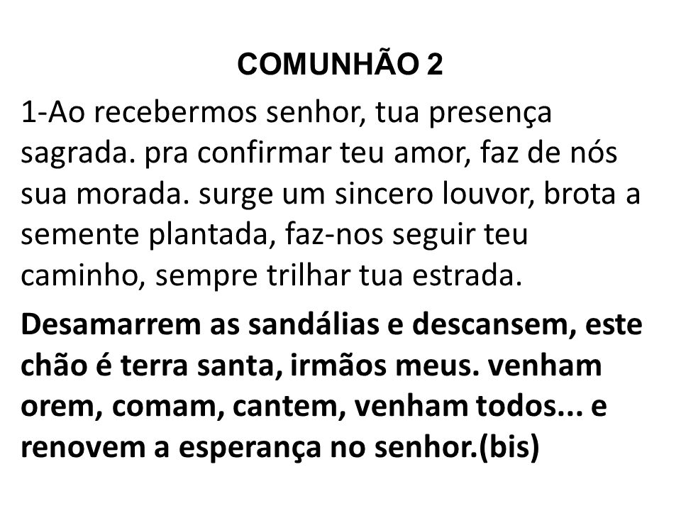 COMUNHÃO 2