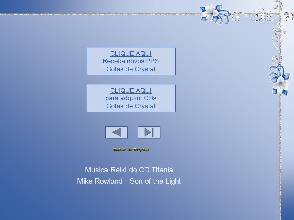 Musica Reiki do CD Titania Mike Rowland - Son of the Light