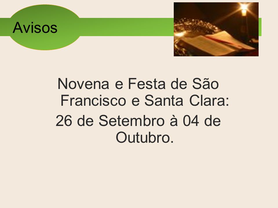 Novena e Festa de São Francisco e Santa Clara:
